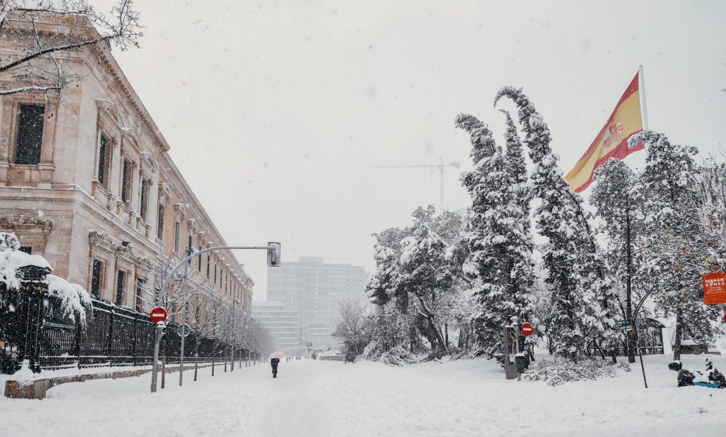 Madrid sotto la neve